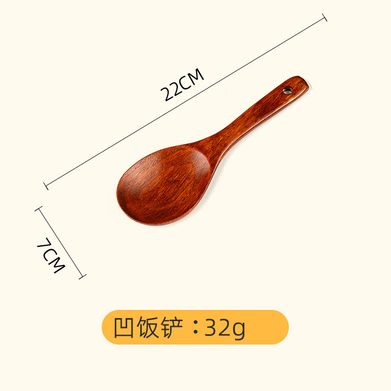柯木鍋シャベル柯木スープスプーンの現物卸売りは、柯木老漆の長い柄の料理シャベルのシャベルを固定することができます。|undefined