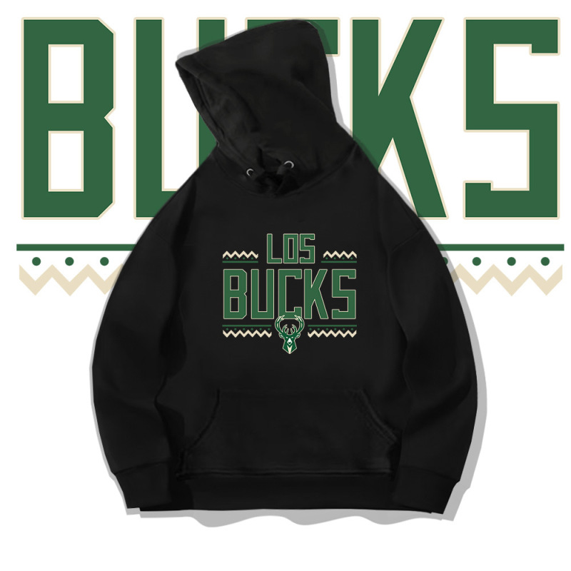 Y Milwaukee Bucks Basketball Hooded Sweater Pullover Teenager Long Sleeve Loose Trendy Jacket