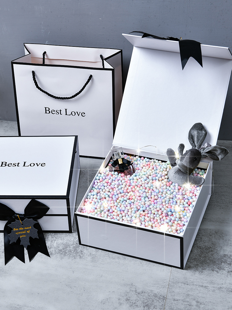 Caja de regalo de estilo coreano hermosa caja de regalo de cumpleaños creativa de niña grande caja de embalaje vacía caja de regalo