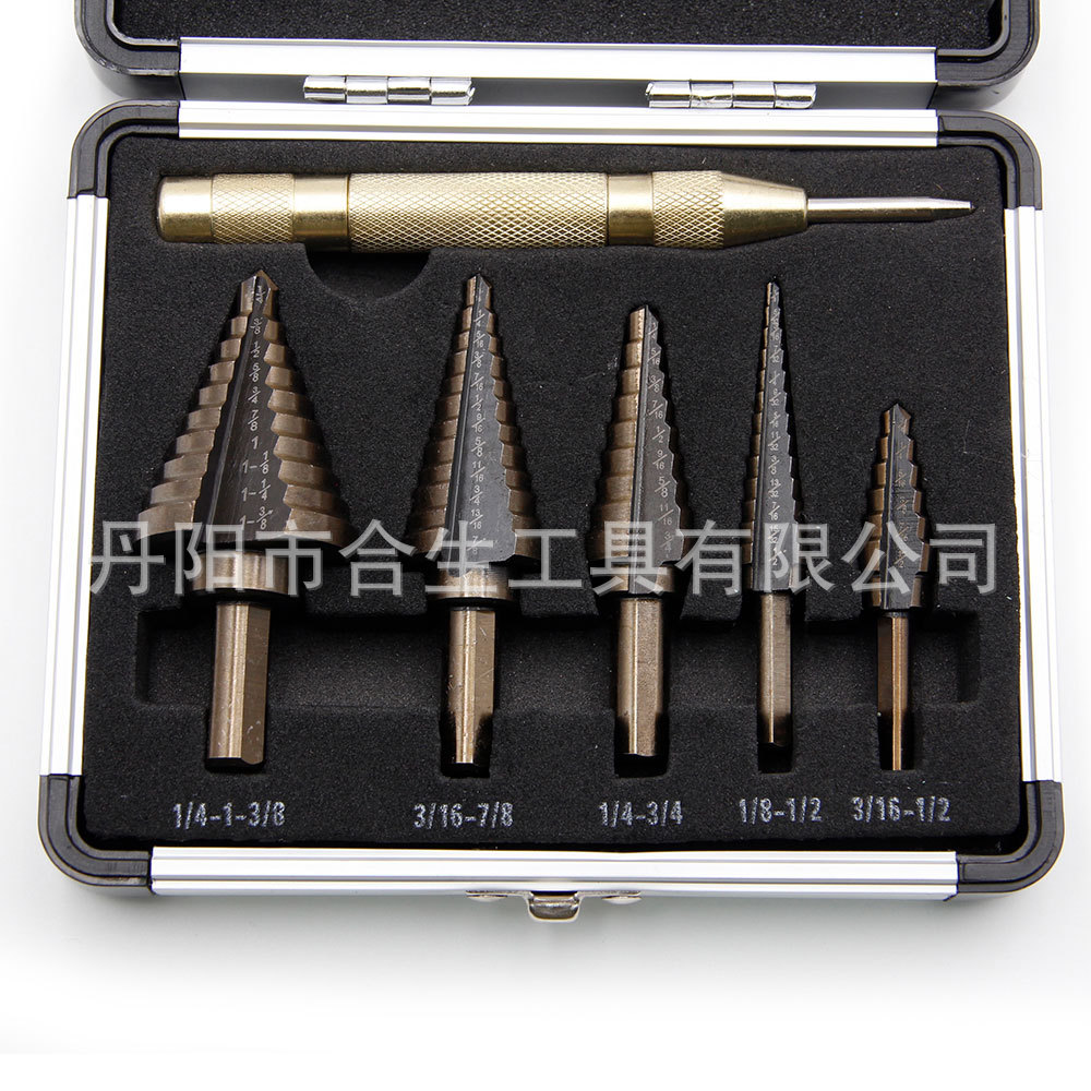 5PC英制烤黄阶梯钻+中心冲铝盒装4.jpg