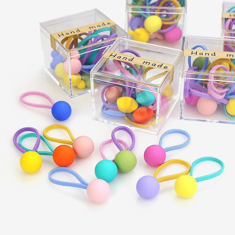 Alta cuerda de Pelo elástico lazo del pelo del bebé banda de goma niños banda de pelo Niños Accesorios para el cabello color caramelo cuerda de pelo niñas tocado