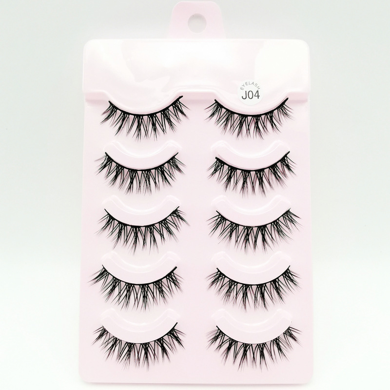 Daimengfei 009 cómic pequeño diablo pestañas postizas Barbie curling segmentado 5 pares de pestañas postizas suministro transfronterizo