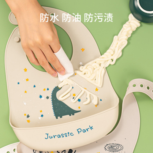 ins food grade silicone bib baby food bib baby saliva bib waterproof anti-dirty children saliva bib summer