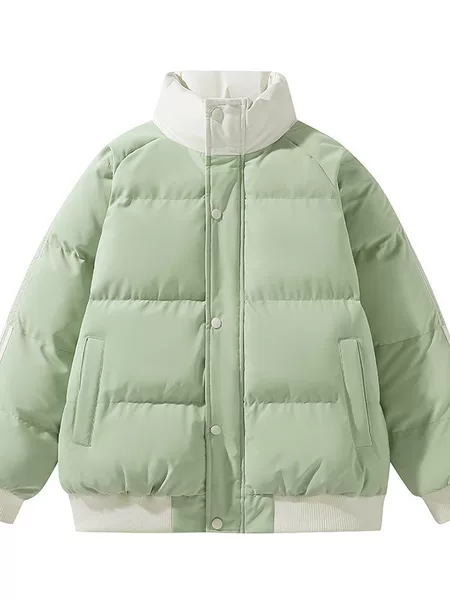 Stand-up collar down cotton jacket for men, winter middle-aged thickened cotton coat, men's warm cotton jacket, trendy