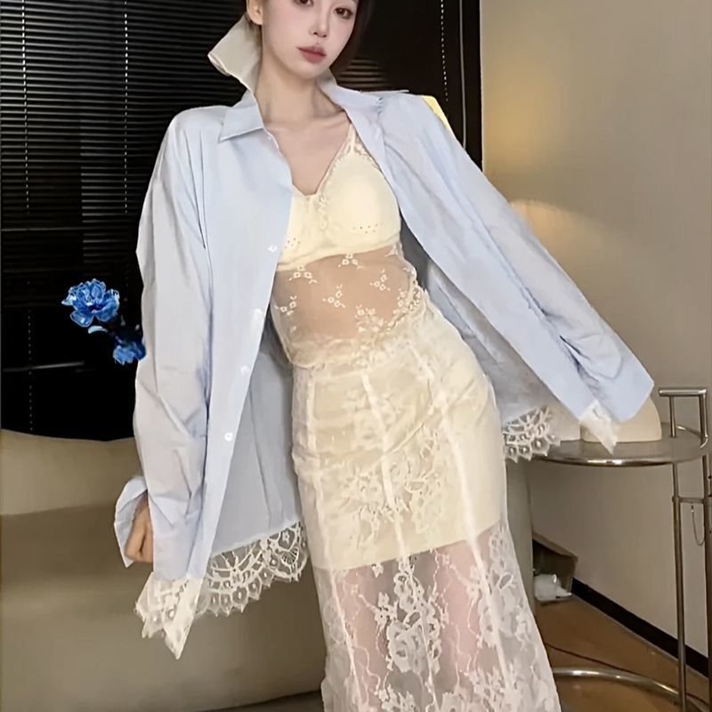 셔츠+이너웨어+스커트 [3종세트]