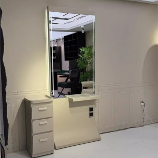 Trendy Hair Salon Mirror for Dyeing and Perming, Simple Modern Floor-Standing Mirror for Hair Salon