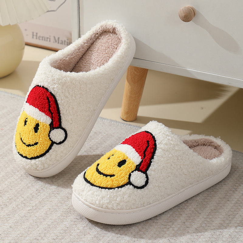 Cotton Slippers Wholesale Winter Cute Cartoon Smiley Home Household Maomao Slippers Women Couple Indoor Warm Slippers