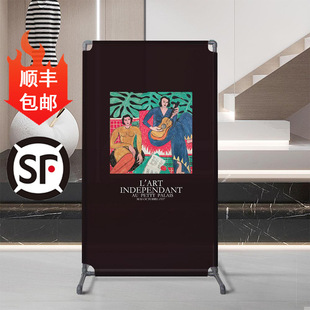 Nordic Screen Partition Simple Living Room Small Apartment Bedroom Home Office Exhibition Shelter Hand-painted Personality Assembly