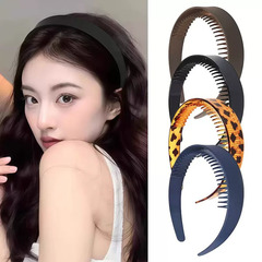 新款带齿高颅顶防滑显发量宽边发箍显脸小压发头箍洗脸时尚头饰女
