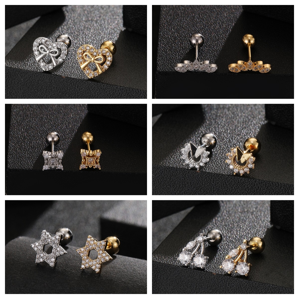 Labret stud lip piercing jewelry styling detail