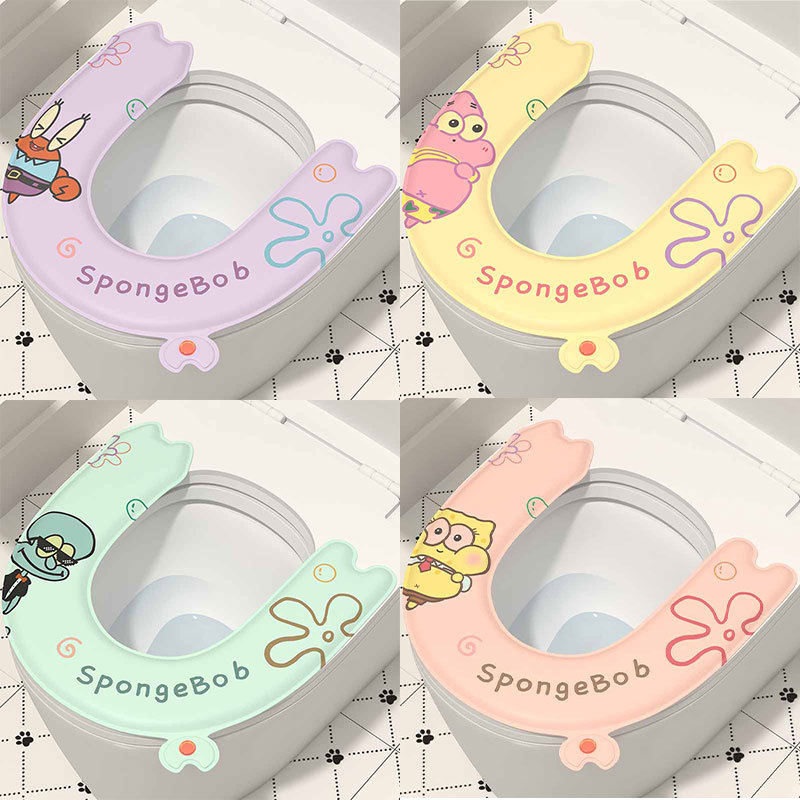 新款马桶坐垫四季通用粘贴式坐便器垫子防水卡通免洗香薰款马桶垫