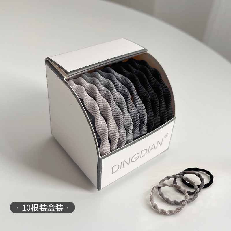 Banda de goma de cola de caballo alta elástico durable cuerda de pelo banda de pelo femenino lazo de pelo no hace daño pelo cuerda de pelo cubierta de cuero Internet celebridad verano