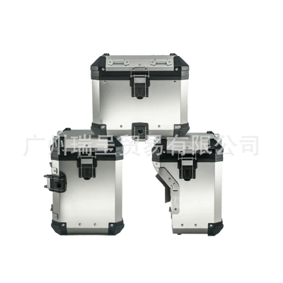 Box, Side Luggage Boxes, Motorcycle trunk - silver-three-boxes-comes-with-a-complete-set-of-linings