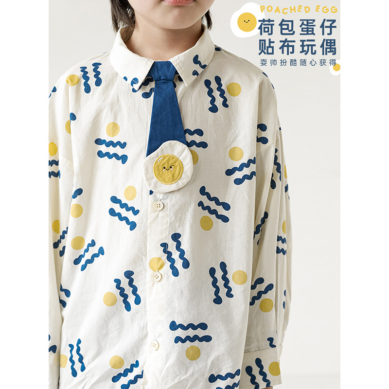 Wulibuyi niño parche muñeca desmontable tortilla tie guapo camisa primavera y otoño nuevo de los niños moda
