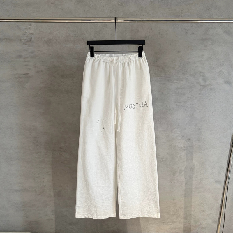 Nanyou High-Quality Margiela M6 Spring/Summer New Hand-Painted Graffiti Washed Straight-Leg Wide-Leg Casual Pants for Men and Women Nanyou High-Quality Margiela M6 Spring/Summer New Hand-Painted Graffiti Washed Straight-Leg Wide-Leg Casual Pants for Men and Women