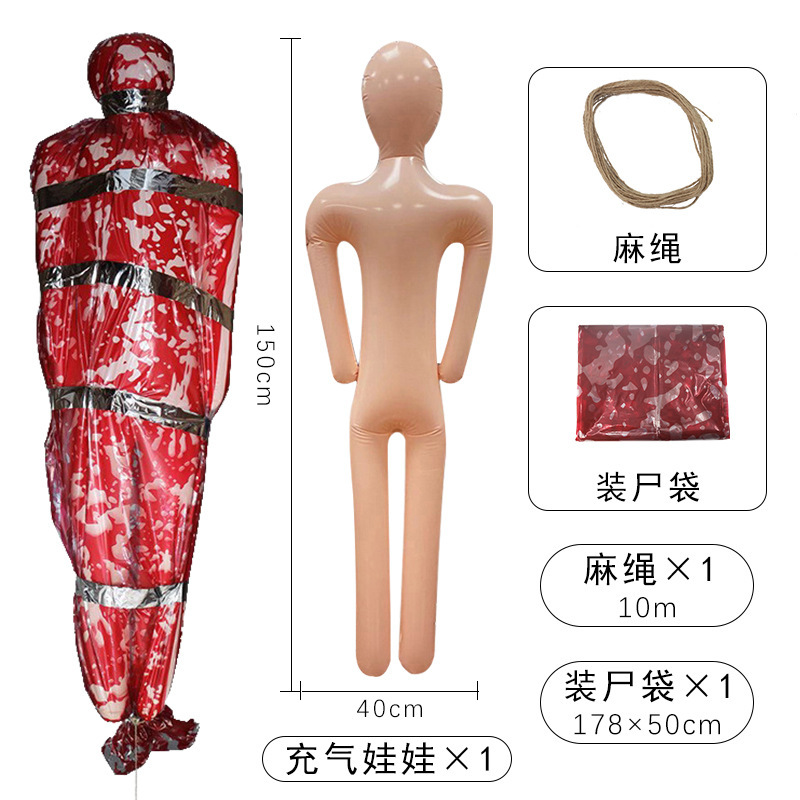 ハロウィン新製品インフレータブルダミー密室お化け屋敷プラスチッククロスボーダーホラー人形装飾品小道具装飾|undefined