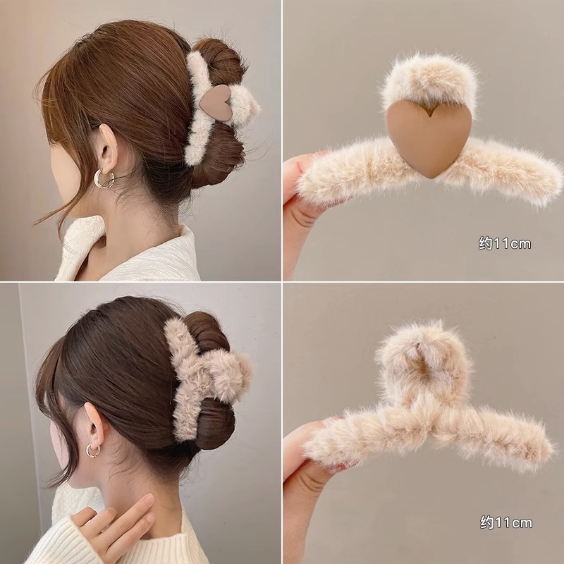 Horquilla de acrílico de las mujeres cuchara trasera updo clip de pelo grande celebridad de Internet elegante tiburón clip tocado simple horquilla