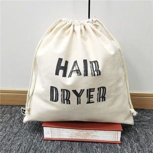 Wholesale Custom Logo Cloth Bag Drawstring Cotton Bag Hair Dryer Pure Cotton Drawstring Bag 8 Amp Cloth Bag Drawstring Bag