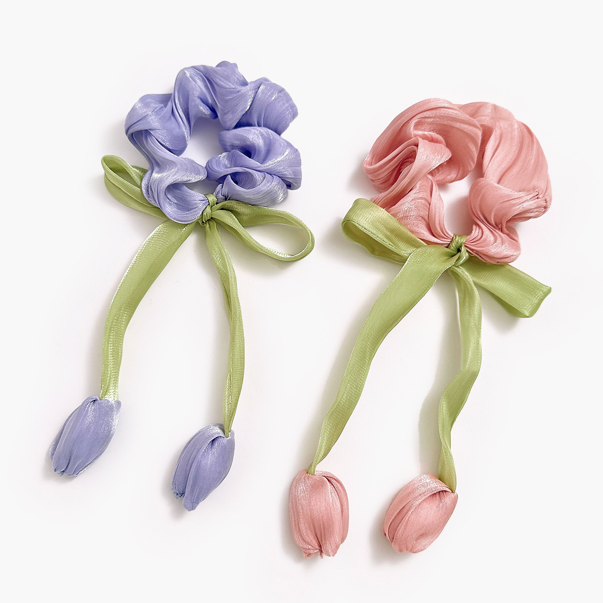 20g Weight Hair Tie Hair Accessories Type 1 Piece, 1 Set Quantity Holiday, Street Occasion Cloth Material tulips Pattern All Seasons Season Women's Gender Cute, Pastoral Style Cute Pastoral Women's Tulips Cloth Hair Tie 11