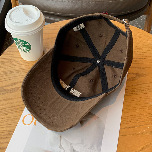 newyork American retro soft-top cap for men and women, versatile baseball cap for all seasons, Japanese trendy hat