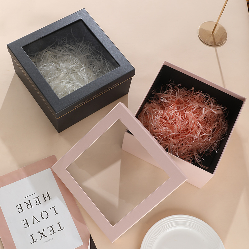 女神节透明开天窗伴手礼盒天地盖永生花礼盒情人节生日礼物包装盒