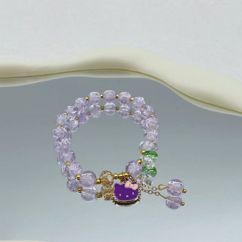 S020-보라색 고양이 비행접시 폭발 팔찌#SZ438용