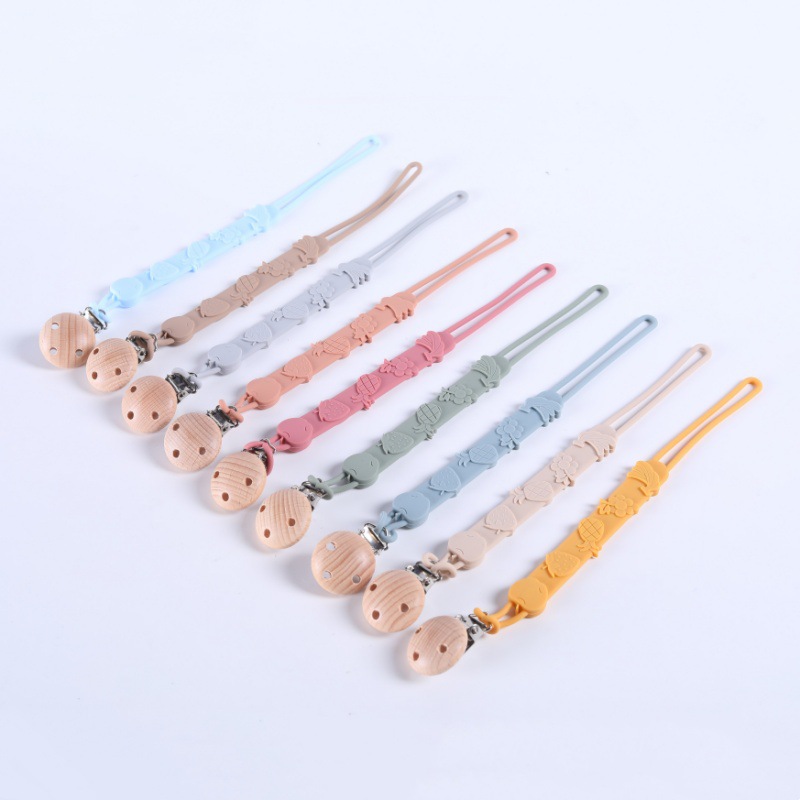 Pacifier Anti-drop Chain Baby Gum Grinding Stick Anti-drop Rope Silicone Bite Toy Lanyard Anti-drop Rope