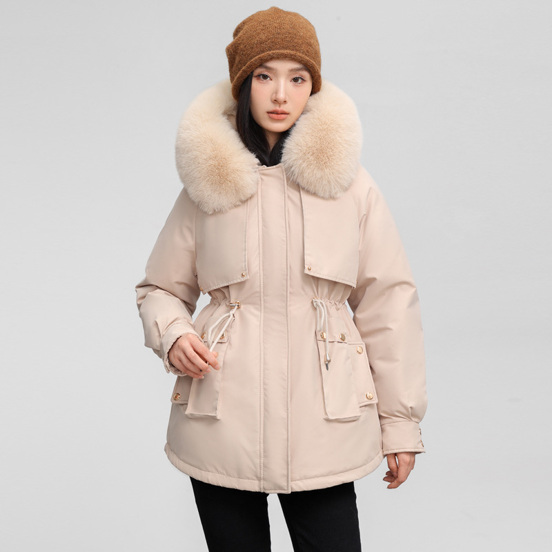 Winter Women's parkas Outwear cotton-padded jacket women's short detachable parker cotton-padded jacket