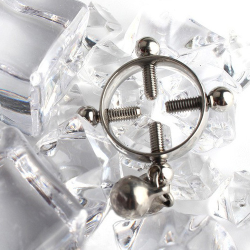  New Manufacturer Wholesale Stainless Steel Twist Screw Hanging Bell Breast Ring Sexy Personalized No-hole Piercing Chest Jewelry