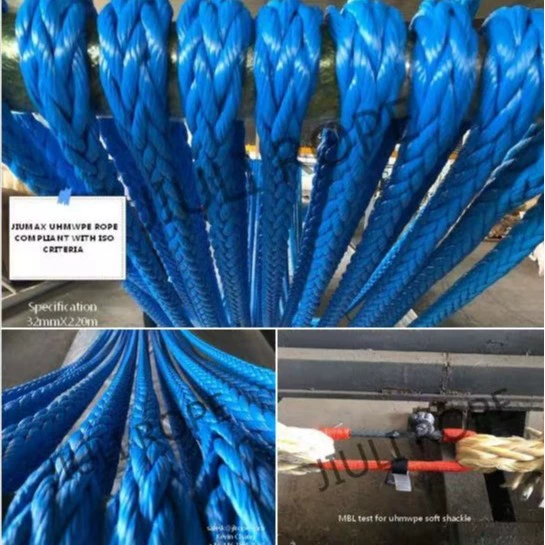 Полимерная 12-прядная морская веревка UHMWPE, прочная конская веревка, сверхвысокая молекула, полиэтиленовая синяя веревка