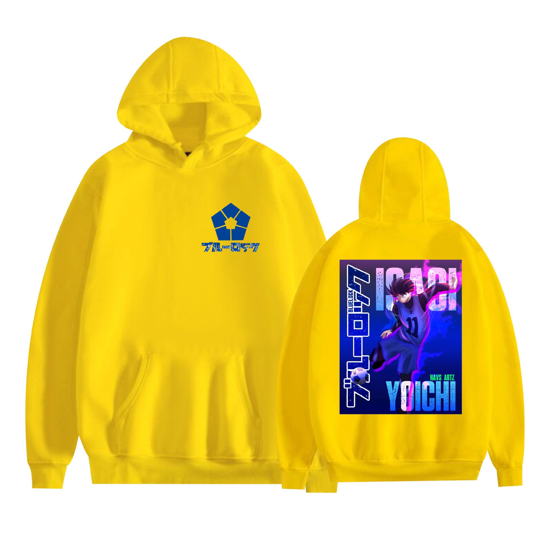 Nuevo estilo transfronterizo BLUE LOCK azul prisión animación periféricos hombres y mujeres suéter con capucha suelto casual