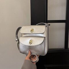 小眾百搭純色小方包女2024新款高級感通勤包時尚輕便單肩斜挎包