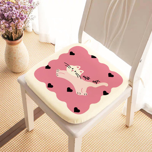 New Cartoon Pattern Cushion Household Thickened Stool Student Cushion Chair Cushion Square Rounded Corner Universal Cushion