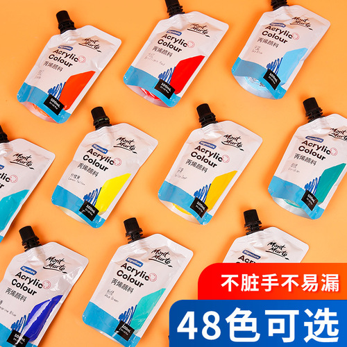 Montmartre 100ml acrylic paint set plaster doll paint acrylic 48 colors waterproof wall paint wholesale
