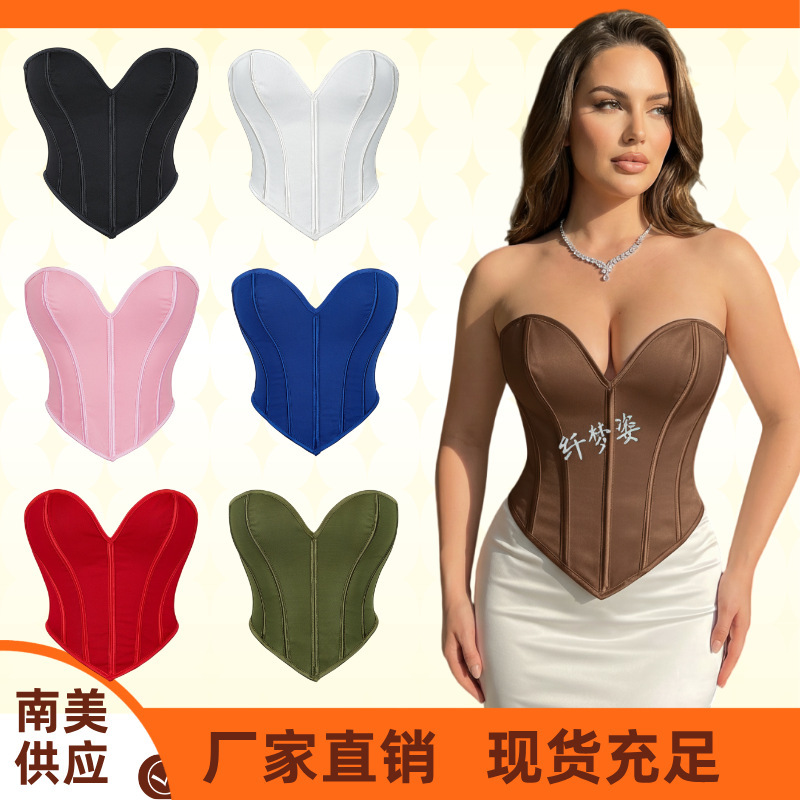 New Style Strapless Bra Shapewear Fishbone Corset Women's Sexy Lingerie Court-Style Corset Amazon Aliexpress Corset New Style Strapless Bra Shapewear Fishbone Corset Women's Sexy Lingerie Court-Style Corset Amazon Aliexpress Corset
