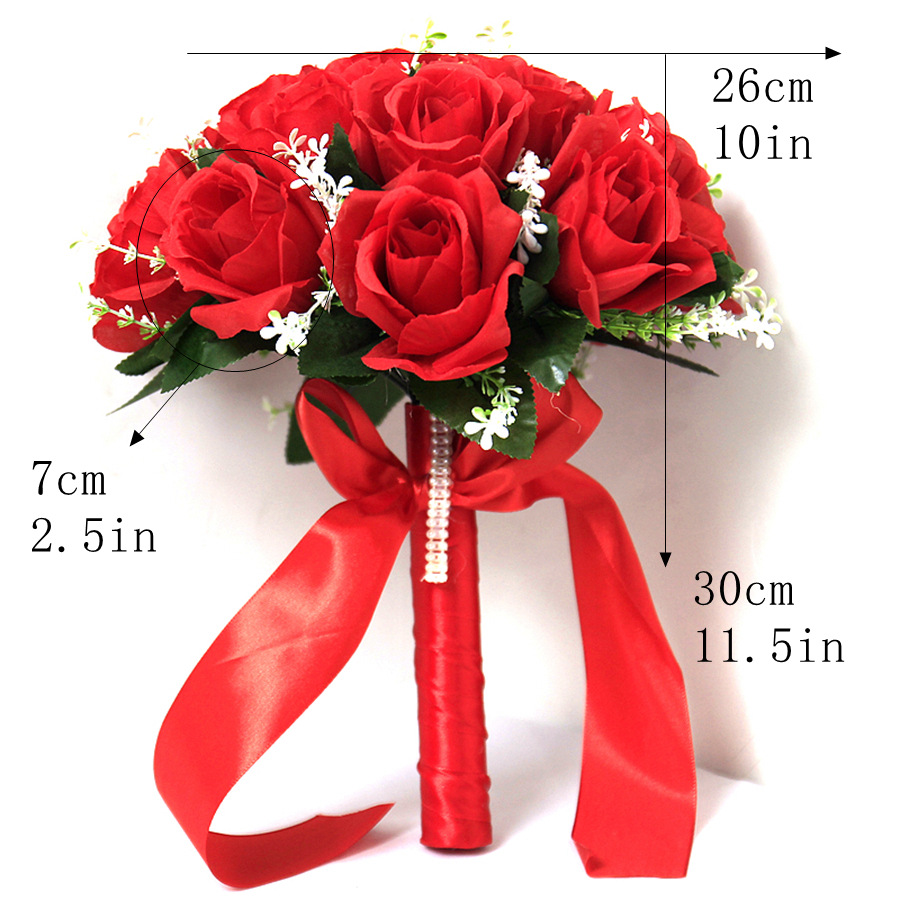 Simulación transfronteriza rosa mano flor Amazon suministros de boda mano flor novia dama de honor grupo de hermanas fábrica de flores de baile image 4