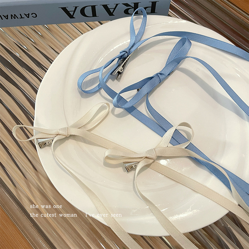 Super inmortal arco flotante clip para el cabello de verano de la frente de las mujeres clip para el cabello fruncado clip para el cabello de la dulce chica clip para el cabello de boca de pato tocado