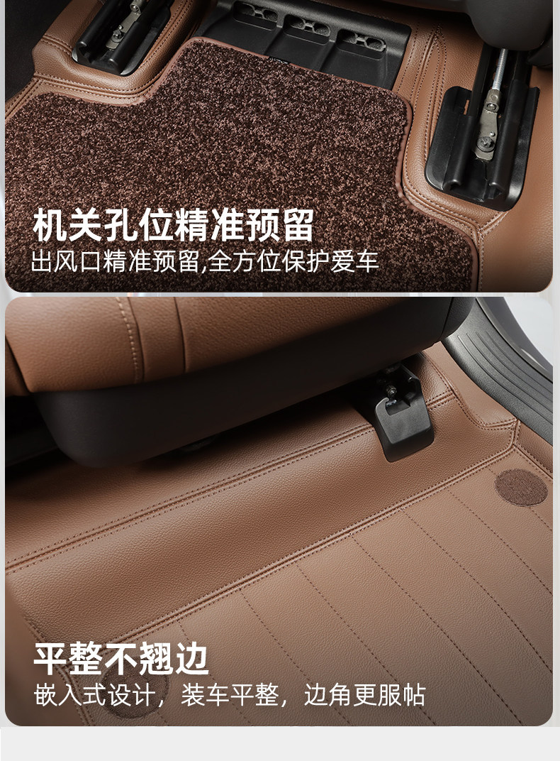 Suitable for Mercedes-Benz CES-class GLSABC vehicles, original car color Nappa leather 360 soft wrap full surround floor mats, custom-made