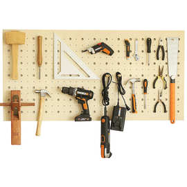 xy洞洞板工具墙挂板木工坊置物架工作室收纳架木质装饰工具架