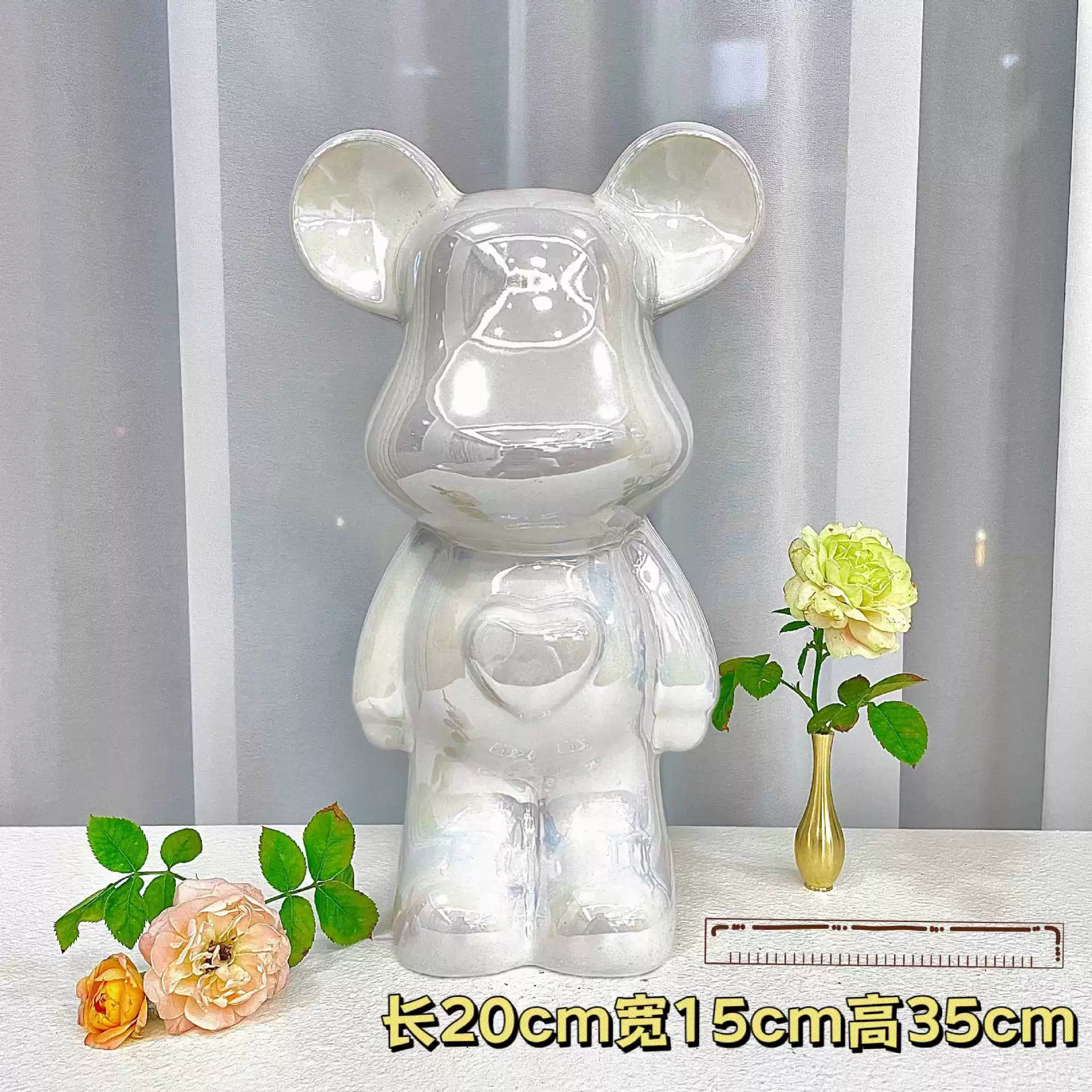 Керамическая фигурка Care Bear, светлая люксовая декорация, глянец, разные размеры и цвета