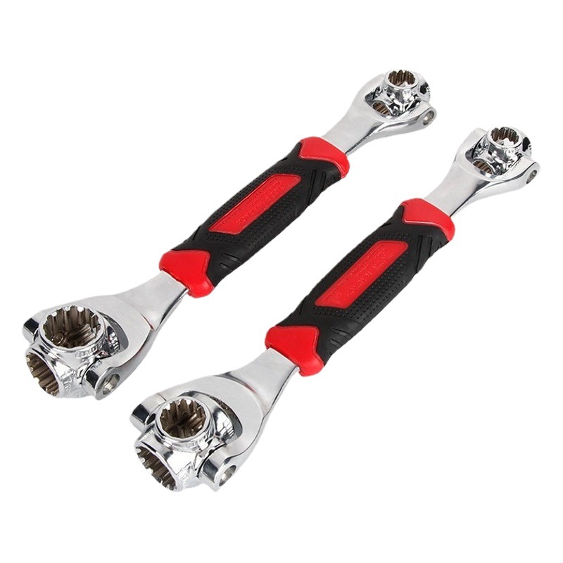 Multi-cabeza giratoria socket wrench 8-en-1 52-en-1 perro hueso ciruela llave herramienta