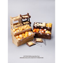 迷你面包柜微缩卡通面包食玩儿童过家家便利店场景玩具小摆件