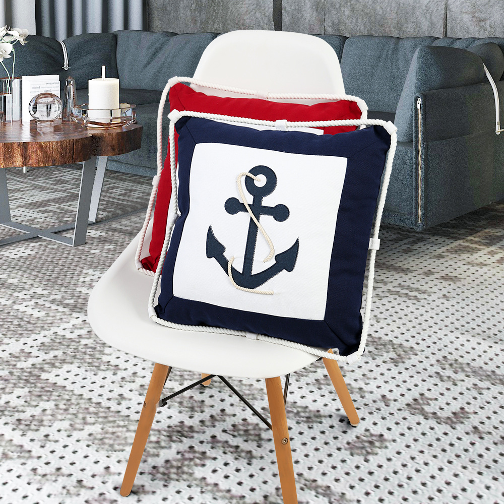 Mediterranean Style Handmade Cotton Rope Pillow Bay Window Decoration Sofa Cushion Children's Creative Model Room Cotton Pillow