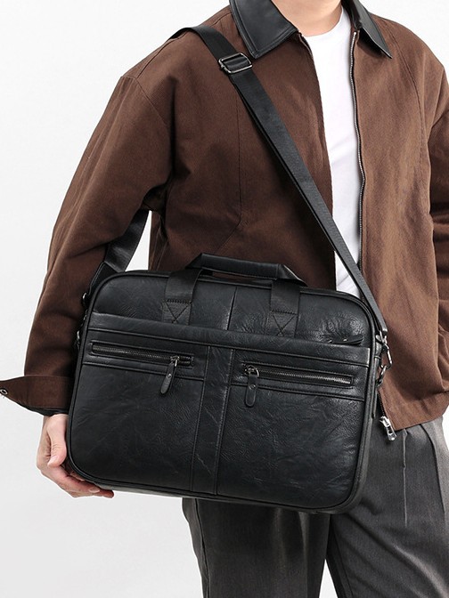 Transfronterizos retro caballo loco maletín bolsos de hombre bolsos de mano de hombre bolsos de negocios de hombre bolsos de ordenador