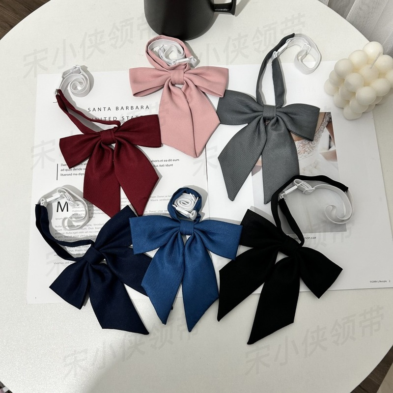 jk领结纯色斜角领花日系学生衬衫学院风粉色酒红飘带蝴蝶结百搭潮