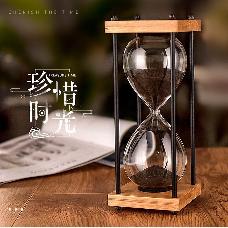 Factory Direct glass hourglass timer children's drop-resistant 30-minute timing hourglass creative retro hourglass ornaments Factory Direct glass hourglass timer children's drop-resistant 30-minute timing hourglass creative retro hourglass ornaments