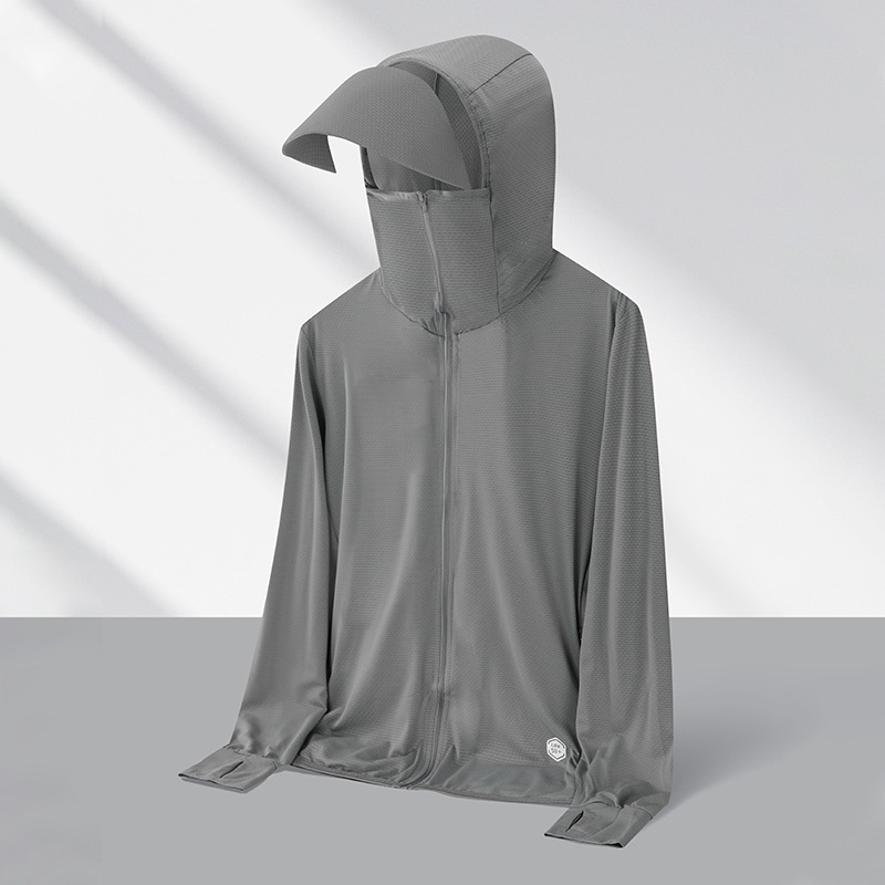 Verano ligero hielo protector solar UPF50 + pareja transpirable al aire libre ropa de piel casual hombre y mujer secado rápido chaqueta superior