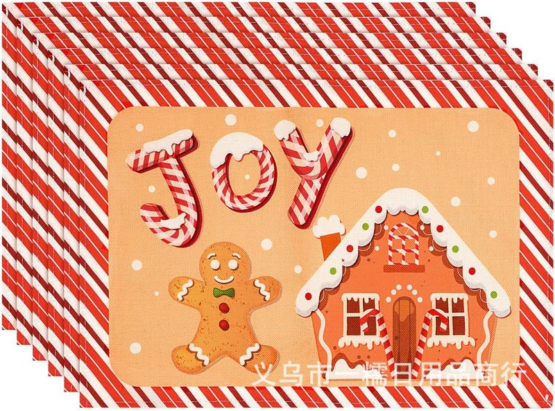 クロスボーダー爆発クリスマス雪だるま食事マット雪格子テーブルマットクリスマスパーティー装飾断熱マット祝日装飾|undefined