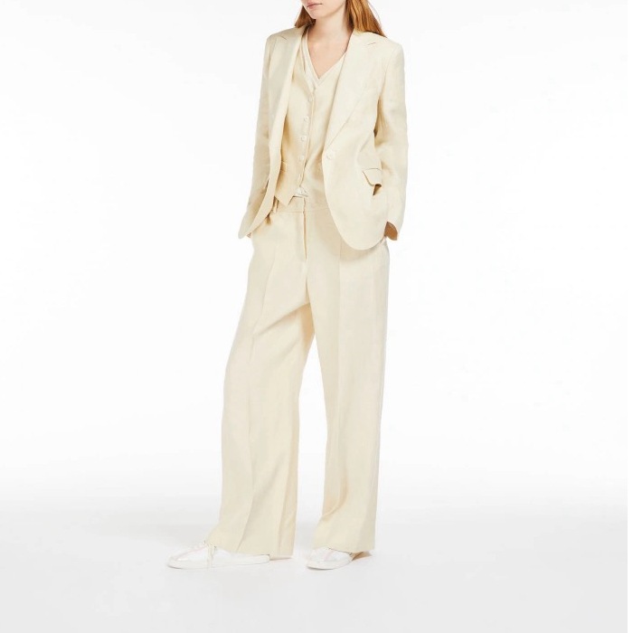 Max Home 2025 Summer New Casual One-Button Linen Suit High-End Commuting Jacket Women's Professional Suit