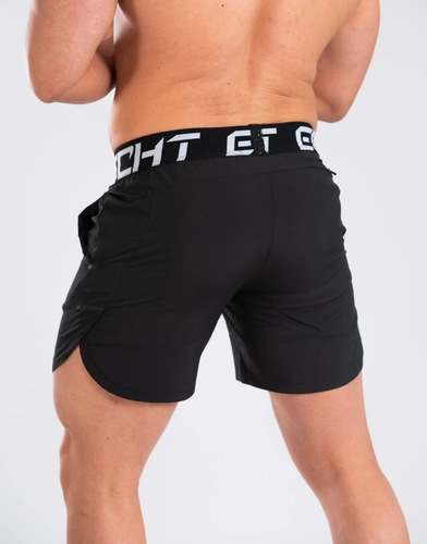 Muscular men's summer workout featured waistband fitness and bodybuilding pants training running sports casual shorts